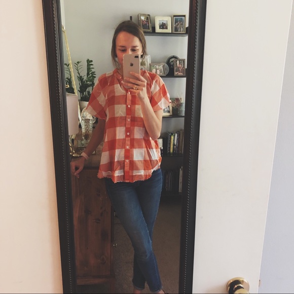 Anthropologie Maeve Gingham Blouse - Picture 2 of 4